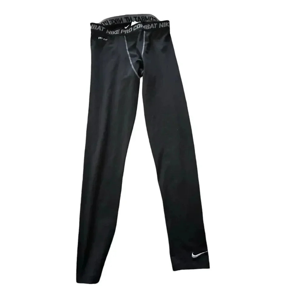 Nike Pro Combat Dri Fit Black Compression Elastic Waist Legging Size XXL